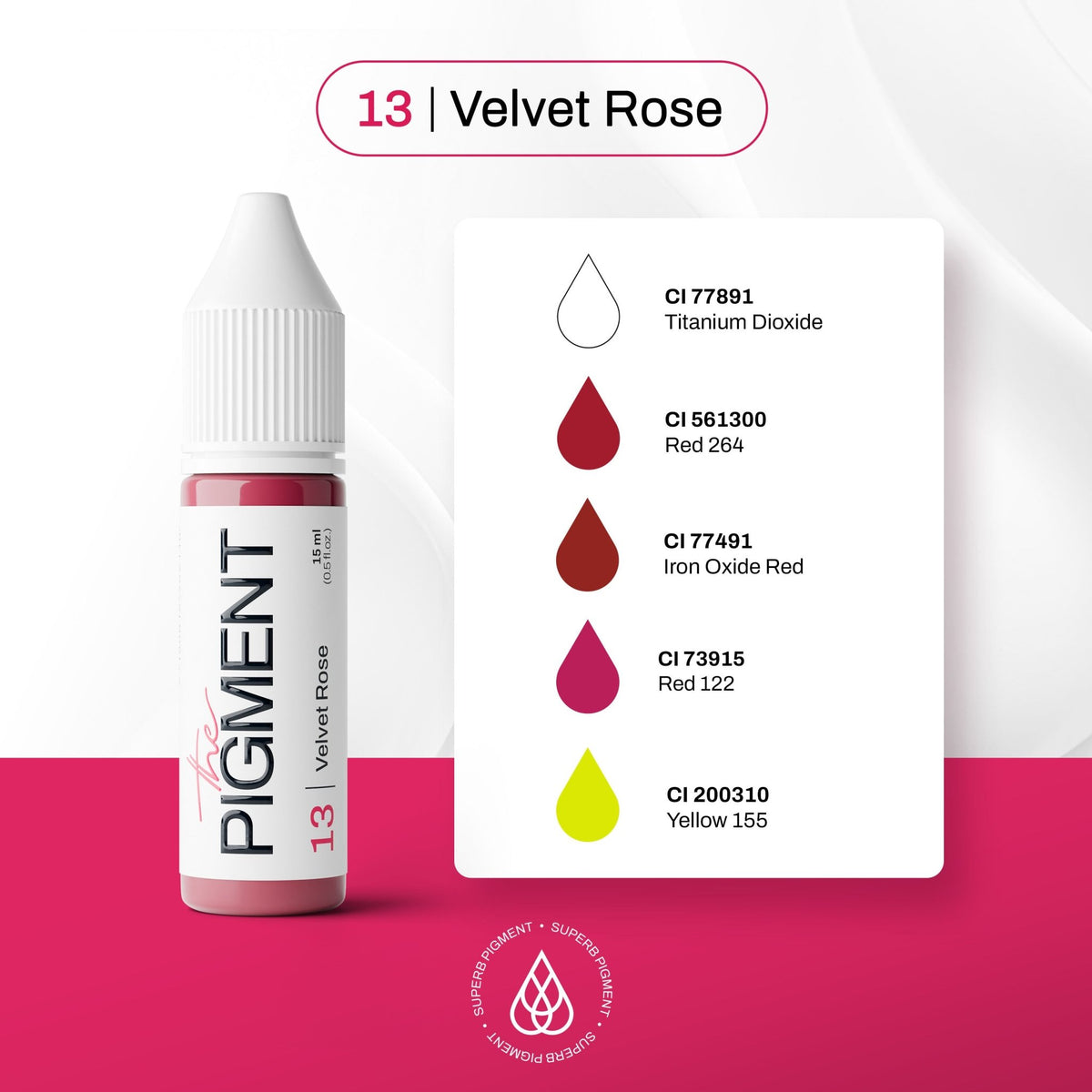 The Pigment - 13 Velvet Rose - 15ml