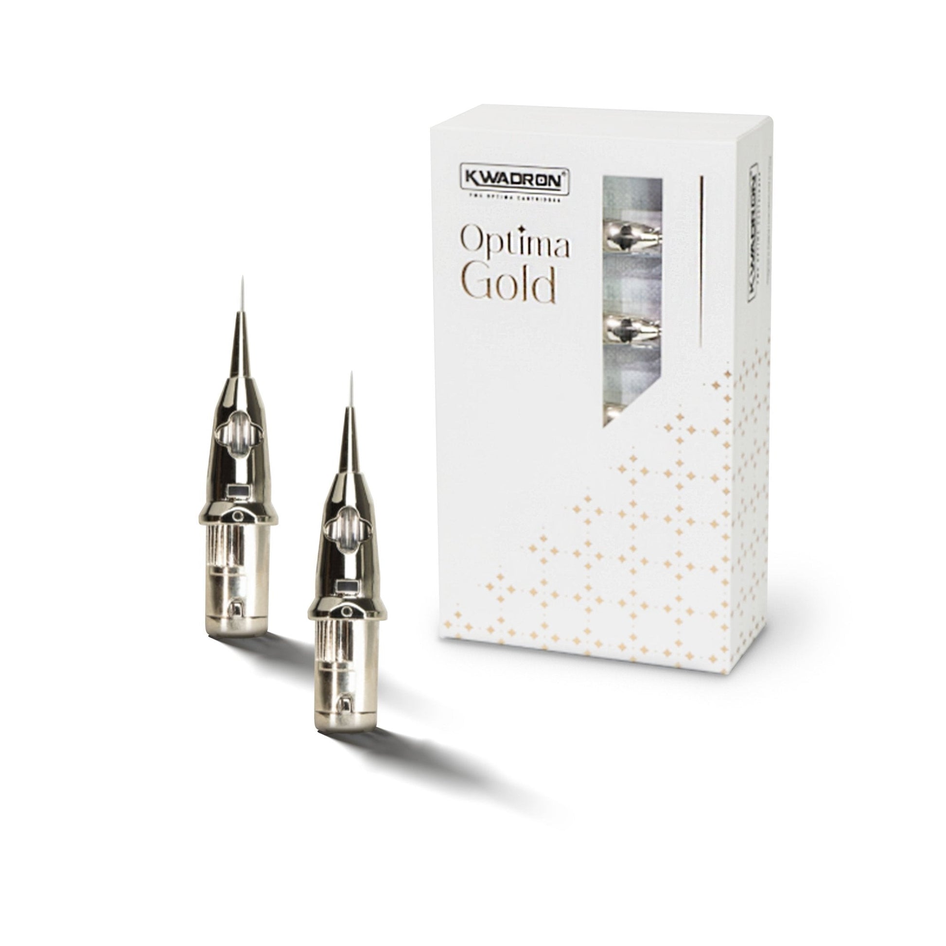 KWADRON PMU Optima GOLD cartridge box packaging for 1 Round Liner needles