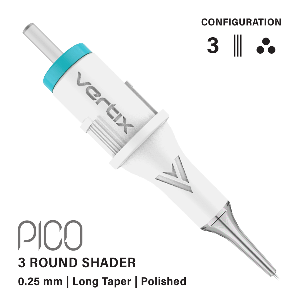 Vertix Pico 3 Round Shader PMU cartridge single needle