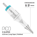 Vertix Pico 5 Round Liner Sloped PMU cartridge single needle