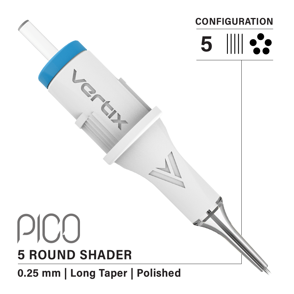 Vertix Pico 5 Round Shader PMU cartridge single needle