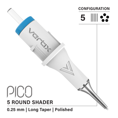 Vertix Pico 5 Round Shader PMU cartridge single needle