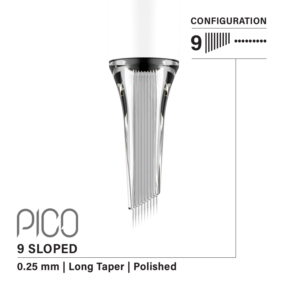 Vertix Pico 9 Round Liner Sloped cartridge box packaging