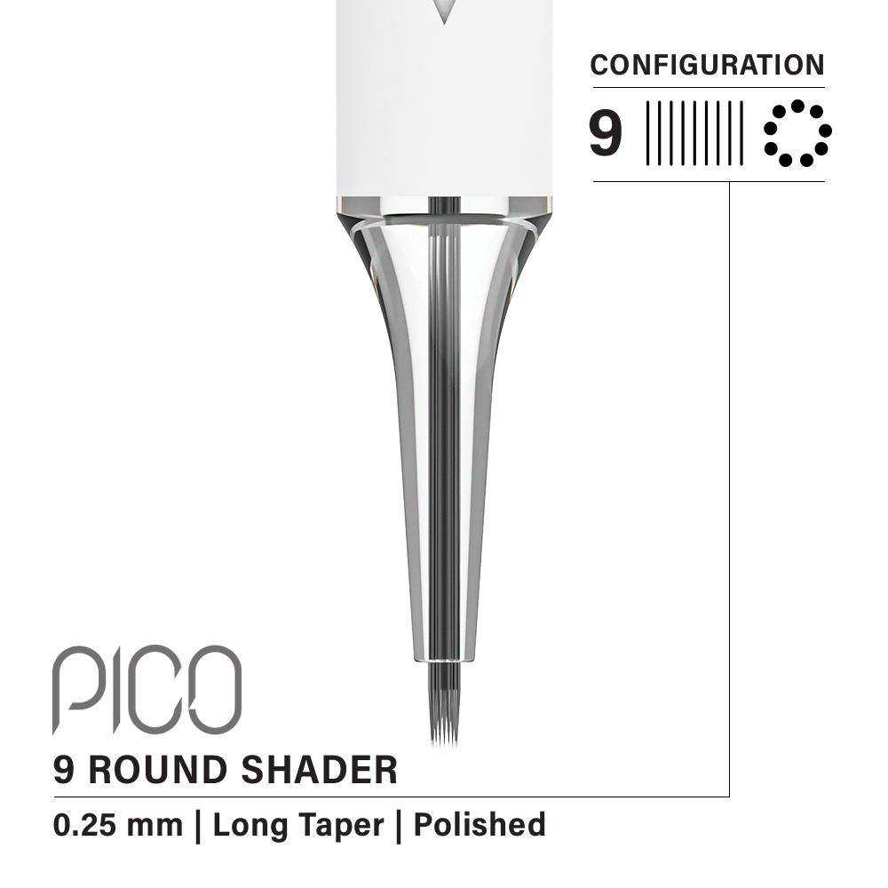 Vertix Pico 9 Round Shader cartridge box packaging