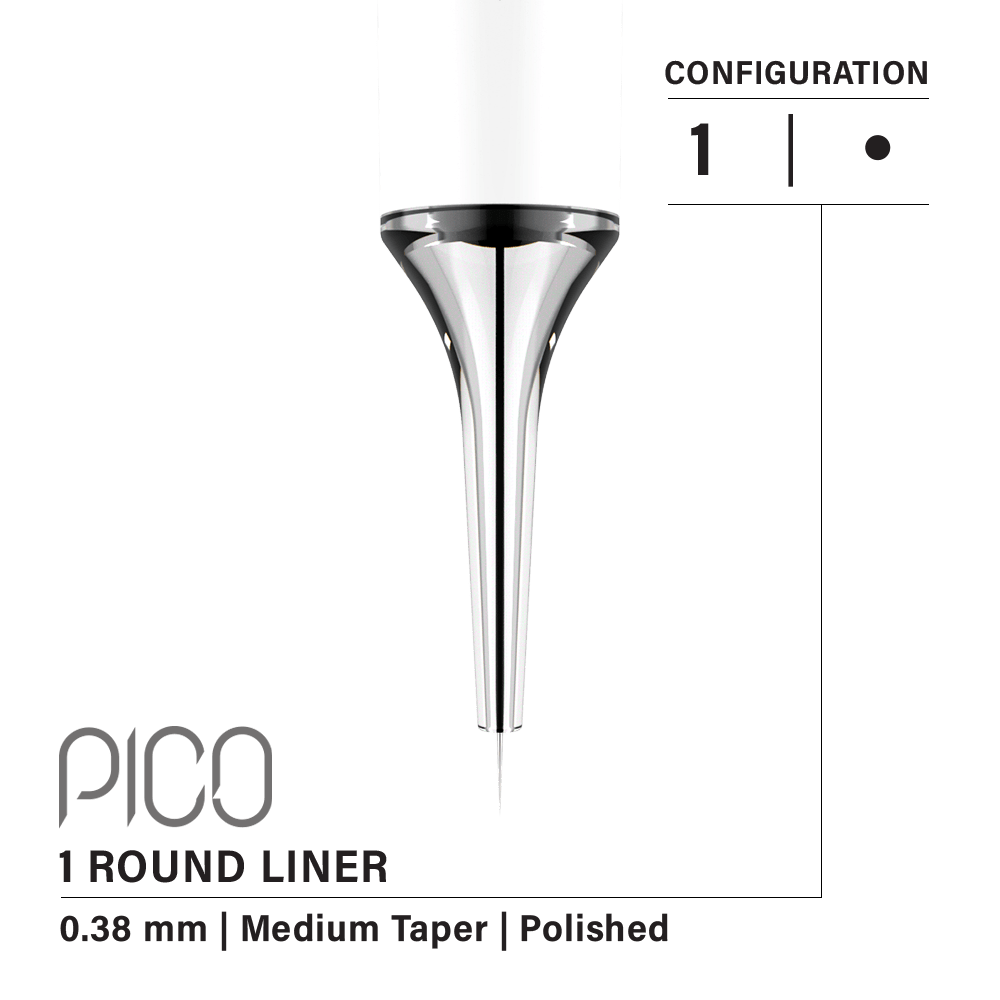 Vertix Pico 1 Round Liner cartridge needle tip detail