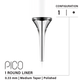 Vertix Pico 1 Round Liner cartridge slim tapered body